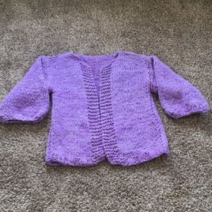 Little Tienda Purple Sweater Cardigan